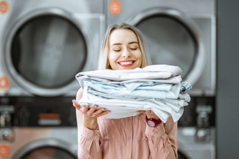 Schone was uit een Industriële wasmachine